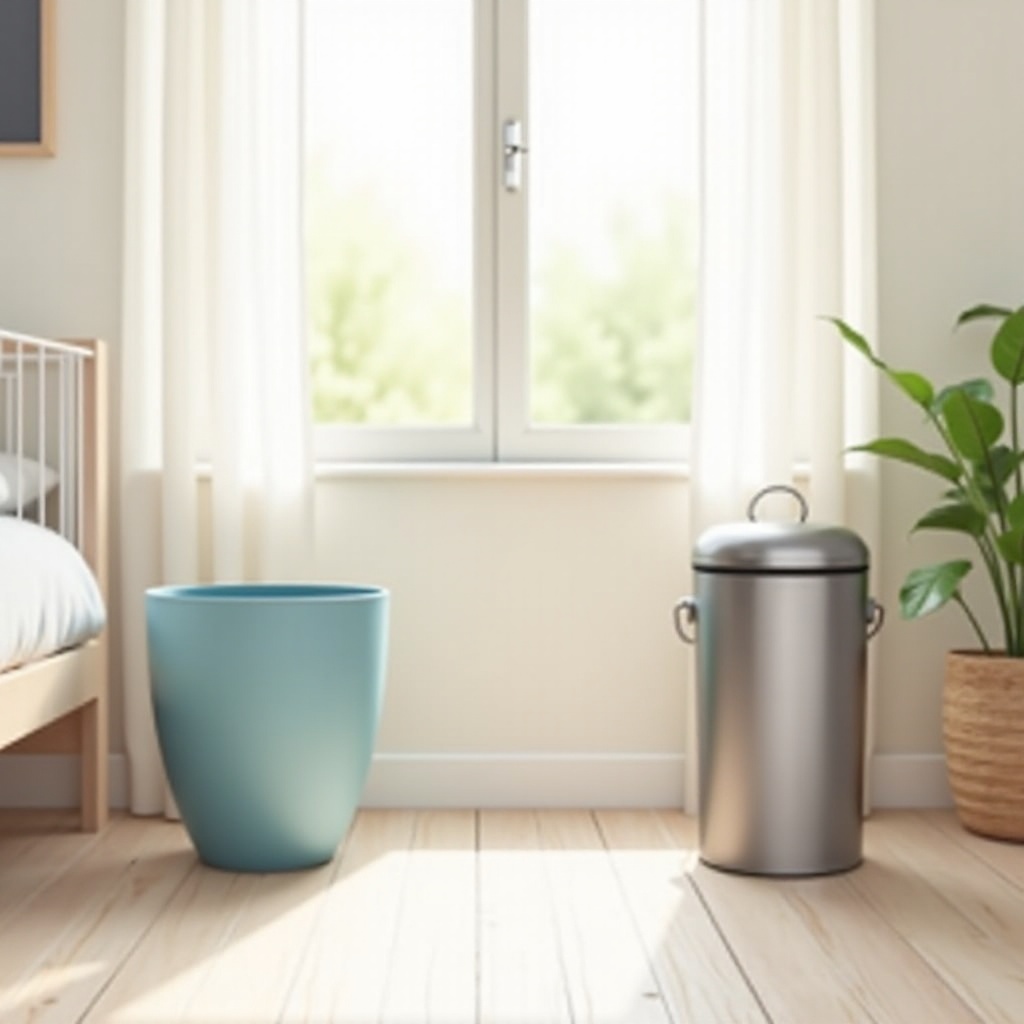 seau à couches vs poubelle